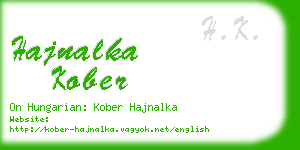 hajnalka kober business card